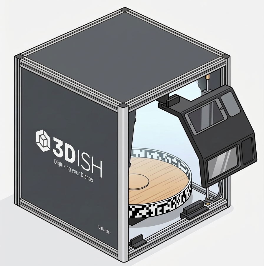 3dish 3D food scanner for restaurants, partners, and resellers - capture dishes in 3D
